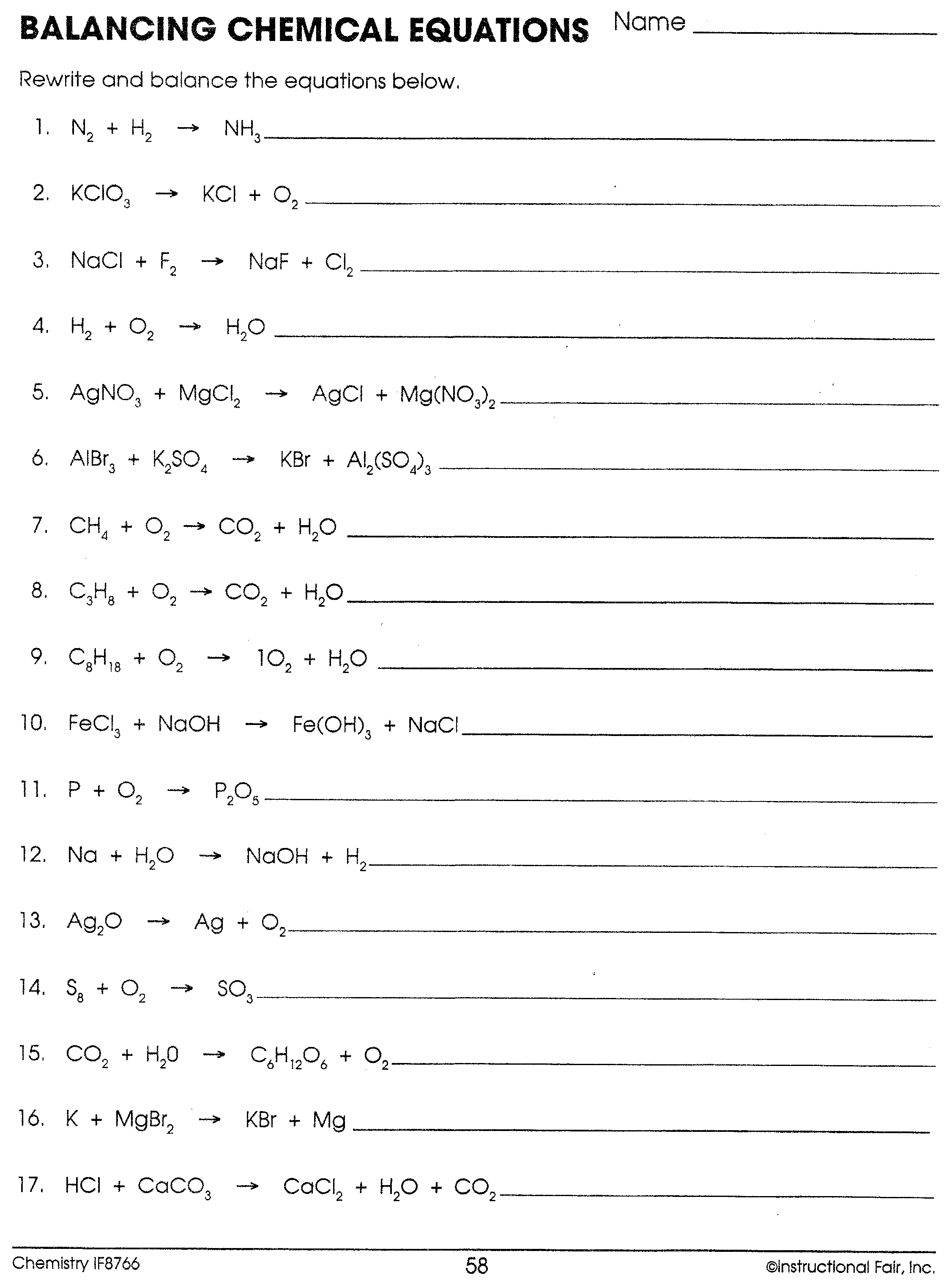 Balancing Chemical Equations Homework Help; Balancing chemical Inside Balancing Nuclear Equations Worksheet