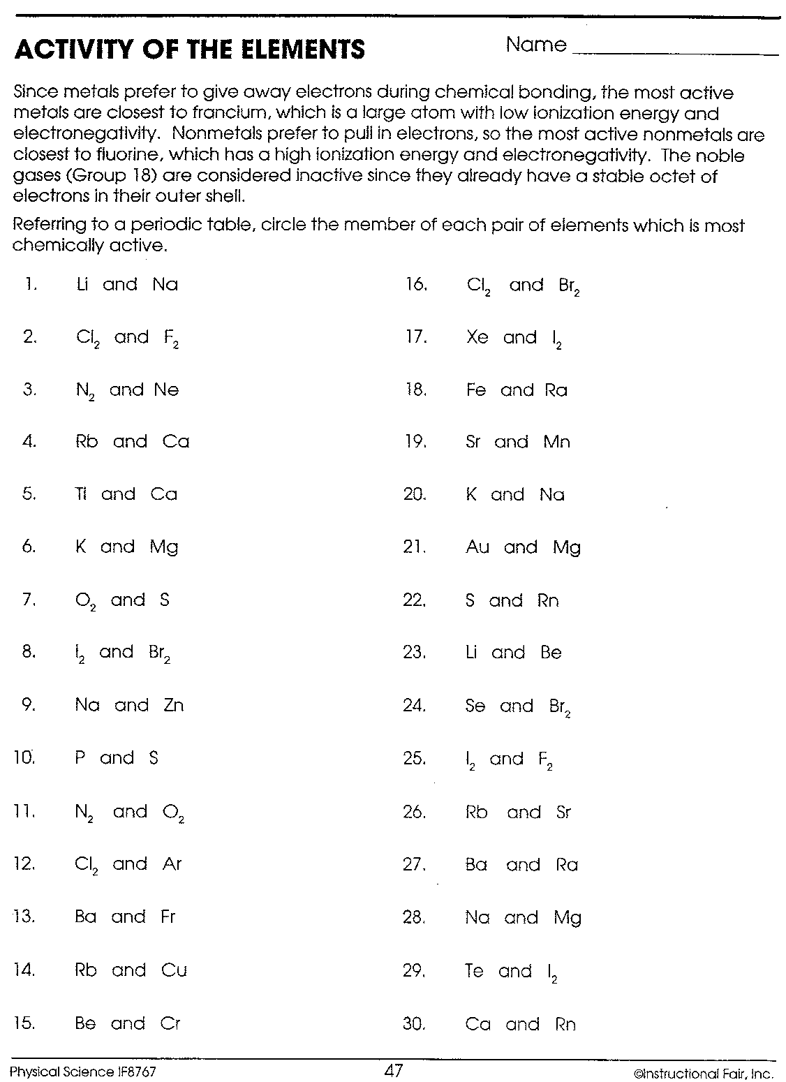 Pogil Ions Worksheet Answer Key